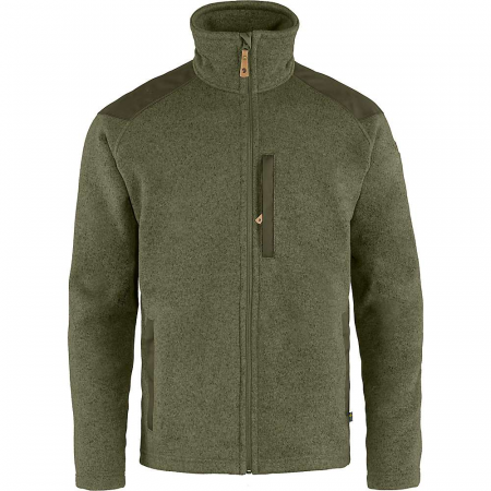 Fjallraven Men's Buck Fleece Top - Laurel Green / Deep Forest