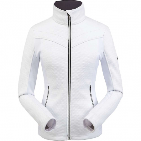 Spyder Women's Encore Full Zip Fleece Jacket - White-F19