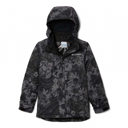 Columbia Youth Girls Whirlibird II Interchange Jacket - Black Whimsy