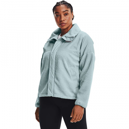 Under Armour Women's Mission Boucle Swacket - Breaker Blue / Breaker Blue / Halo Grey