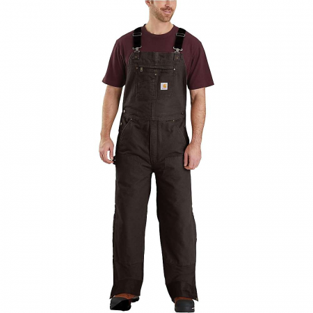 Carhartt Men's Quilt-Lined Washed Duck Bib Overall