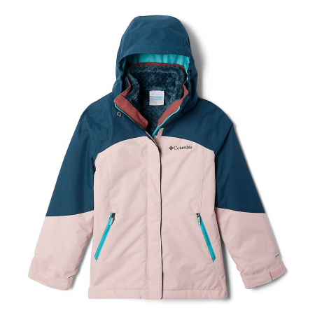 Columbia Youth Girls Bugaboo II Fleece Interchange Jacket - Dusty Pink / Night Wave