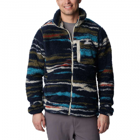 Columbia Men's Winter Pass Printed Fleece Full Zip Jacket - Collegiate Navy Skyscape Print