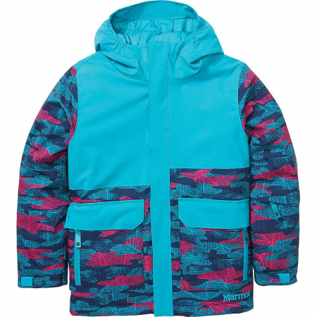 Marmot Kids' Barbeau Jacket - Enamel Blue / Arctic Navy Haze Camo