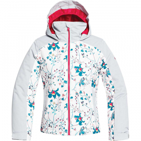 Roxy Girls' Delski Jacket - 16/XXL - Bright White Halo