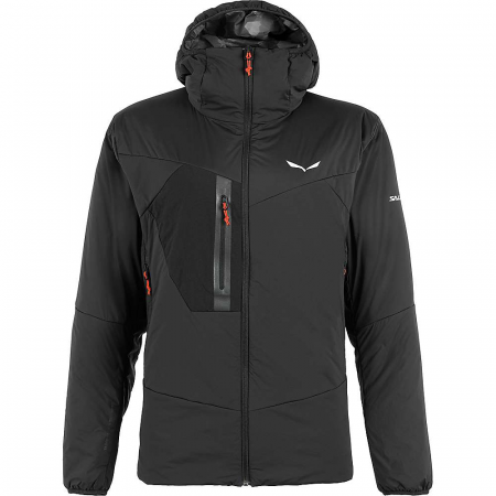 Salewa Men's Ortles Tirol Wool Responsive Stretch Hood Jacket - Black Out