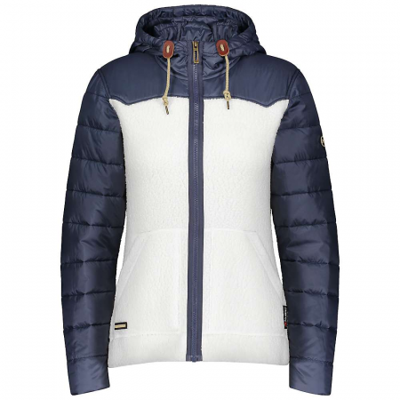 Powderhorn Women's Hybrid Sherpa Jacket - Winter White/Dark Blue