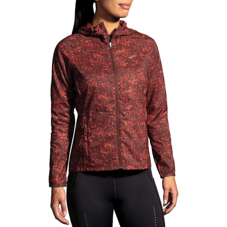 Brooks Women's Canopy Jacket - Run Raisin Glitch Print