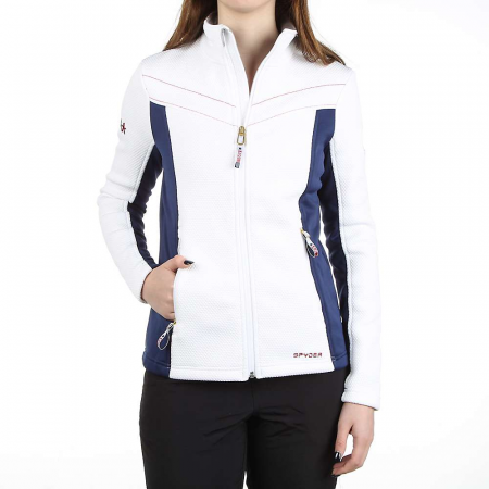 Spyder Women's USA Encore Full Zip Fleece Jacket - Oly