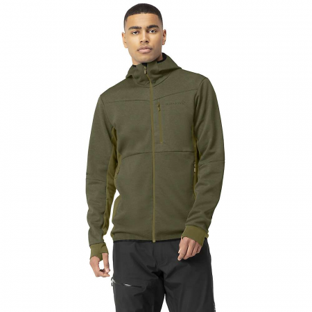 Norrona Men's Falketind Warm2 Octa Hood - Olive Night / Olive Drab