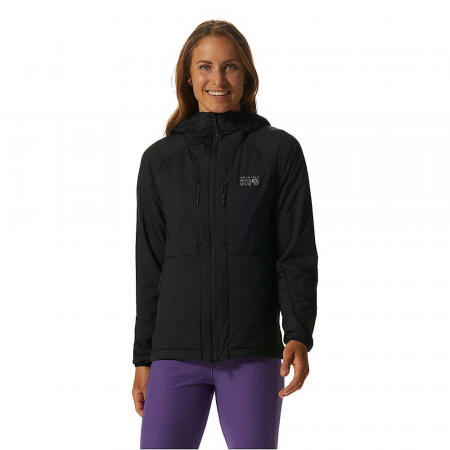 Mountain Hardwear Women's Kor Airshell Warm Full Zip Hoody - Black