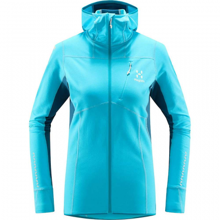 Haglofs Women's L.I.M Mid Comp Hoodie - Maui Blue / Dark Ocean