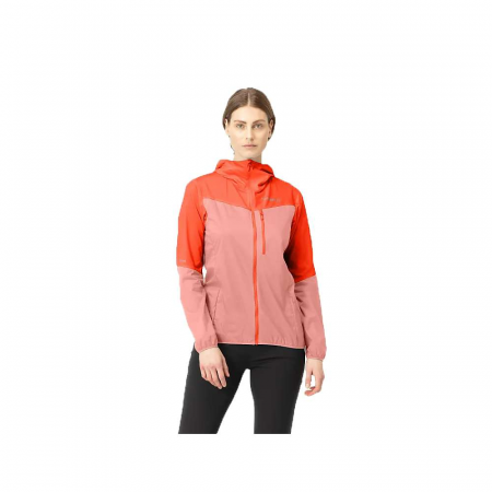 Norrona Women's Falketind Aero60 Hood - Orange Alert / Peach Amber