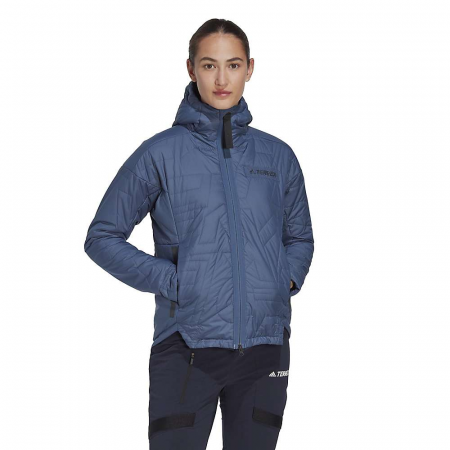 Adidas Women's Terrex Myshelter Primaloft Hooded Jacket - Wonder Steel