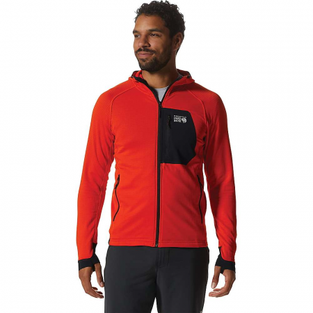 Mountain Hardwear Men's Polartec Power Grid Full Zip Hoody - State Orange