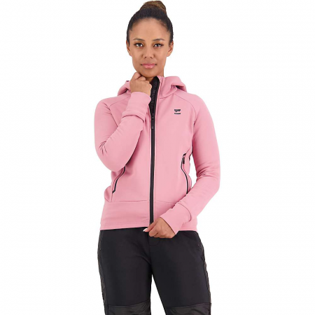 Mons Royale Women's Nevis Merino Fleece Hoodie - Dusty Pink