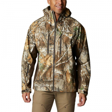 Columbia Men's Trophy Rack Silent Rain Jacket - Realtree Edge