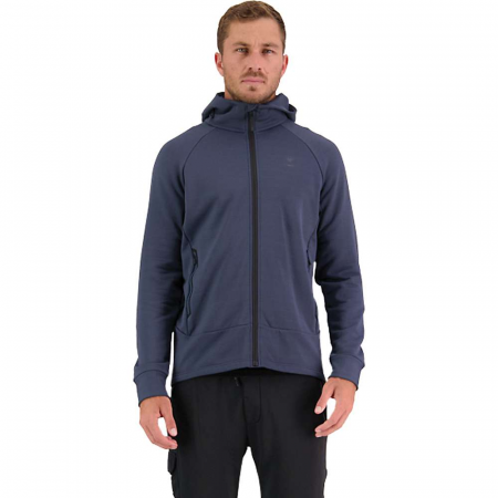 Mons Royale Men's Nevis Merino Fleece Hoodie - Midnight