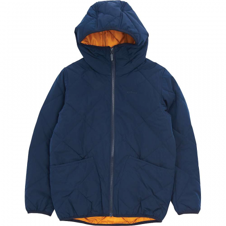 Barbour Boys' Hooded Liddesdale Quilt Jacket - Navy