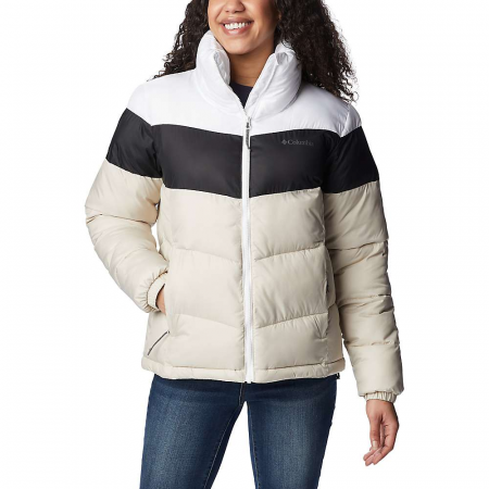 Columbia Women's Puffect Color Blocked Jacket - Dark Stone / Black / White