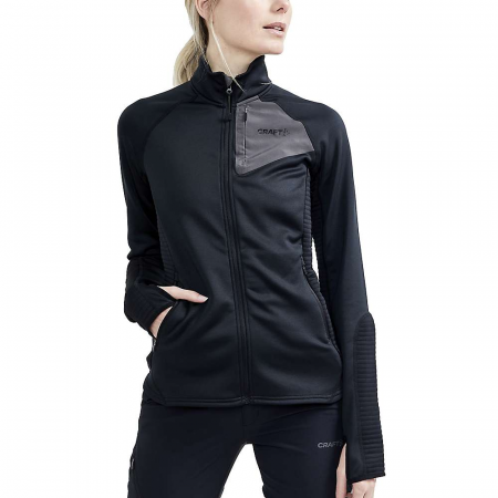 Craft Sportswear Women's Adv Tech Fleece Thermal Midlayer Jacket - Black