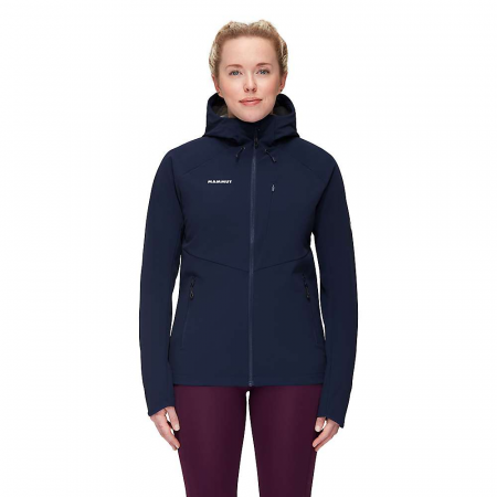 Mammut Women's Ultimate Comfort SO Hooded Jacket - Marine