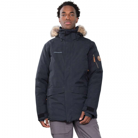 Obermeyer Men's Ridgeline Jacket with Faux Fur - Black