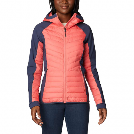 Columbia Women's Powder Lite Hybrid Hooded Jacket - Blush Pink / Nocturnal