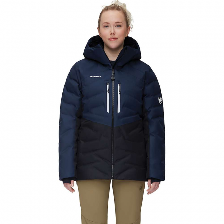 Mammut Women's Photics Ski Hardshell Thermo Hooded Jacket - Black / Marine