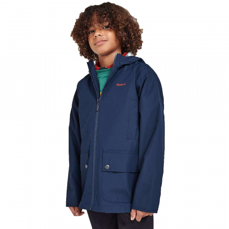 Barbour Boys' Hooded Domus Showerproof Jacket - Navy