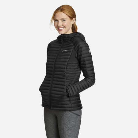 Eddie Bauer Women's Microtherm 2.0 Down Hooded Jacket - Black