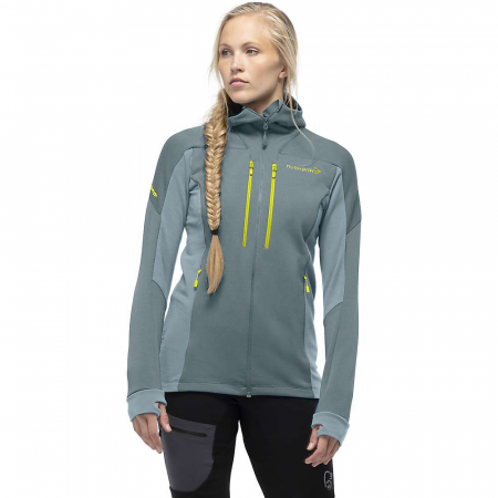 Norrona Women's Trollveggen Powerstretch Pro Zip Hoodie - North Atlantic