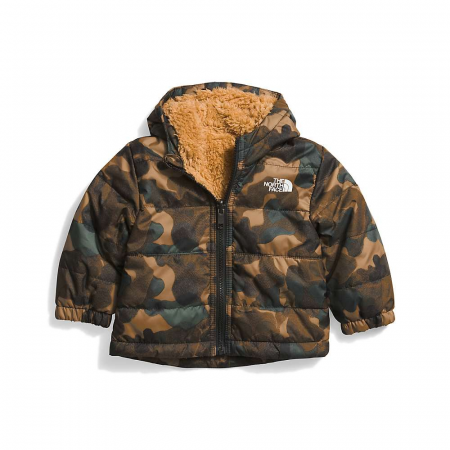 The North Face Infant Baby Reversible Mount Chimbo Full Zip Hooded Jac - Utility Brown Camo Texture Small Print