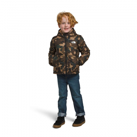 The North Face Toddlers' Reversible Mt Chimbo Full Zip Hooded Jacket - Utility Brown Camo Texture Small Print