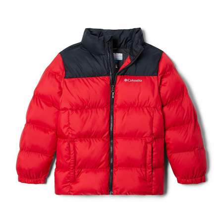 Columbia Youth Puffect Jacket - Mountain Red / Black