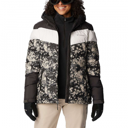 Columbia Women's Abbott Peak Insulated Jacket - Black Iceblooms Print / Shark / White