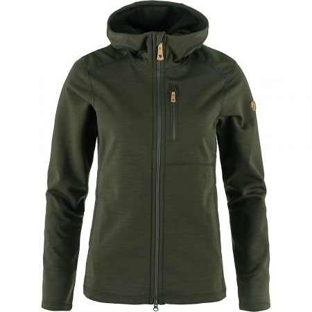 Fjallraven Women's Keb Fleece Hoodie - Deep Forest