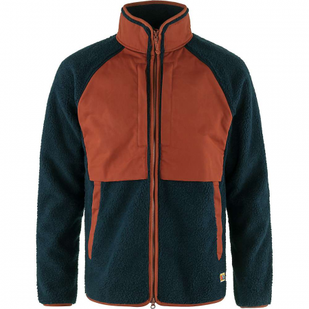 Fjallraven Men's Vardag Pile Jacket - Navy / Autumn Leaf