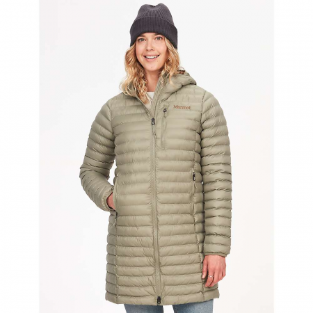 Marmot Women's Echo Featherless Long Jacket - Vetiver Shiny