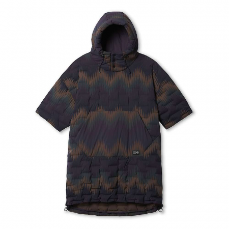 Mountain Hardwear Stretchdown Poncho - Blurple Zig Zag Print