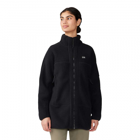 Mountain Hardwear Women's Hicamp Fleece Long Full Zip Jacket - Black