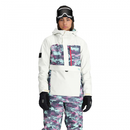 Outdoor Research Women's Snowcrew Anorak - Snow / Calcite Camo