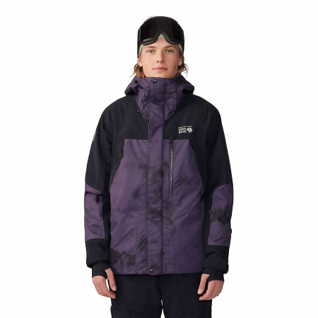 Mountain Hardwear Men's First Tracks Insulated Jacket - Blurple Ice Dye Print