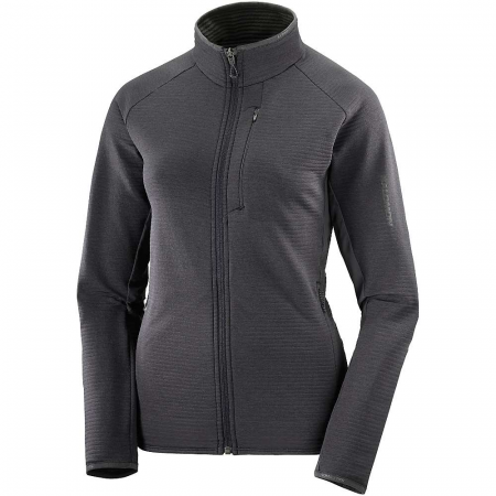 Salomon Women's Essential LT Warm Full Zip Jacket - Phantom