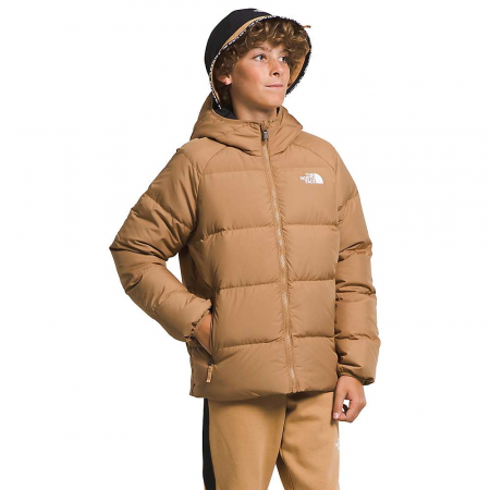 The North Face Boys' Reversible North Down Hooded Jacket - Almond Butter