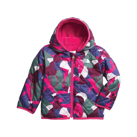 The North Face Infant Reversible Shady Glade Hooded Jacket - Mr. Pink Big Abstract Print