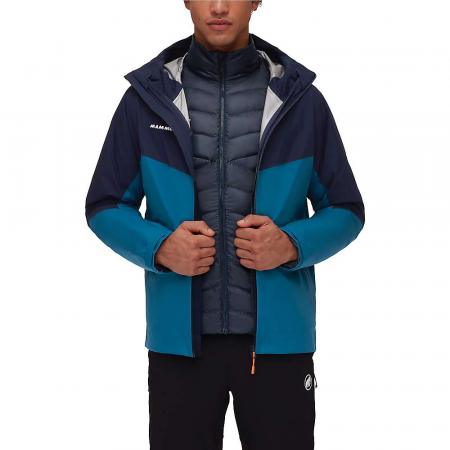 Mammut Men's Convey 3 IN 1 HS Hooded Jacket - Deep Ice / Marine