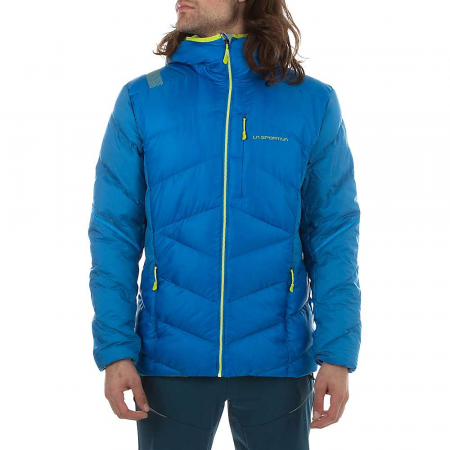 La Sportiva Men's Bivouac Down Jacket - Electric Blue / Lime Punch