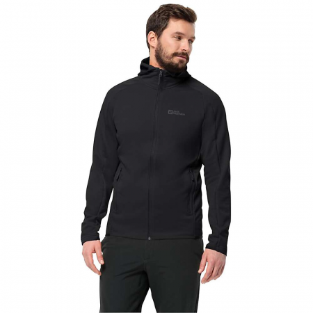 Jack Wolfskin Men's Alpgrat Full Zip Hooded Jacket - Black