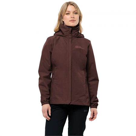 Jack Wolfskin Women's Stormy Point 2L Jacket - Dark Maroon